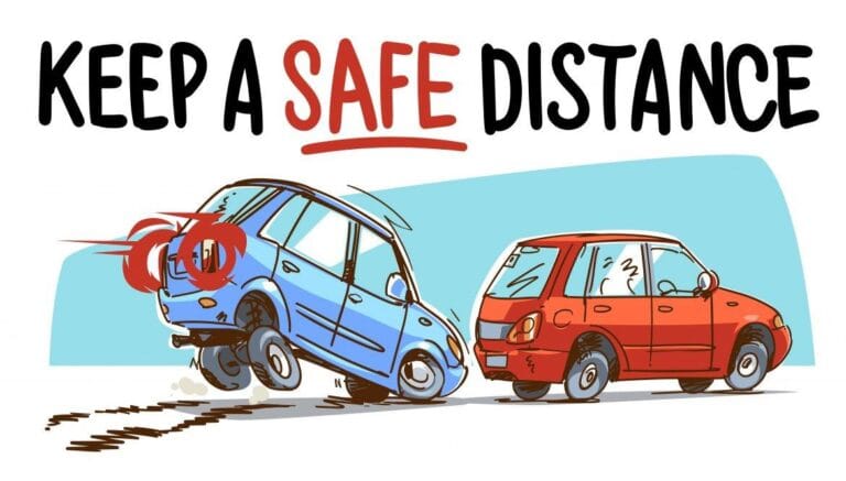 importance of keeping safe distance from vehicle